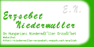 erzsebet niedermuller business card